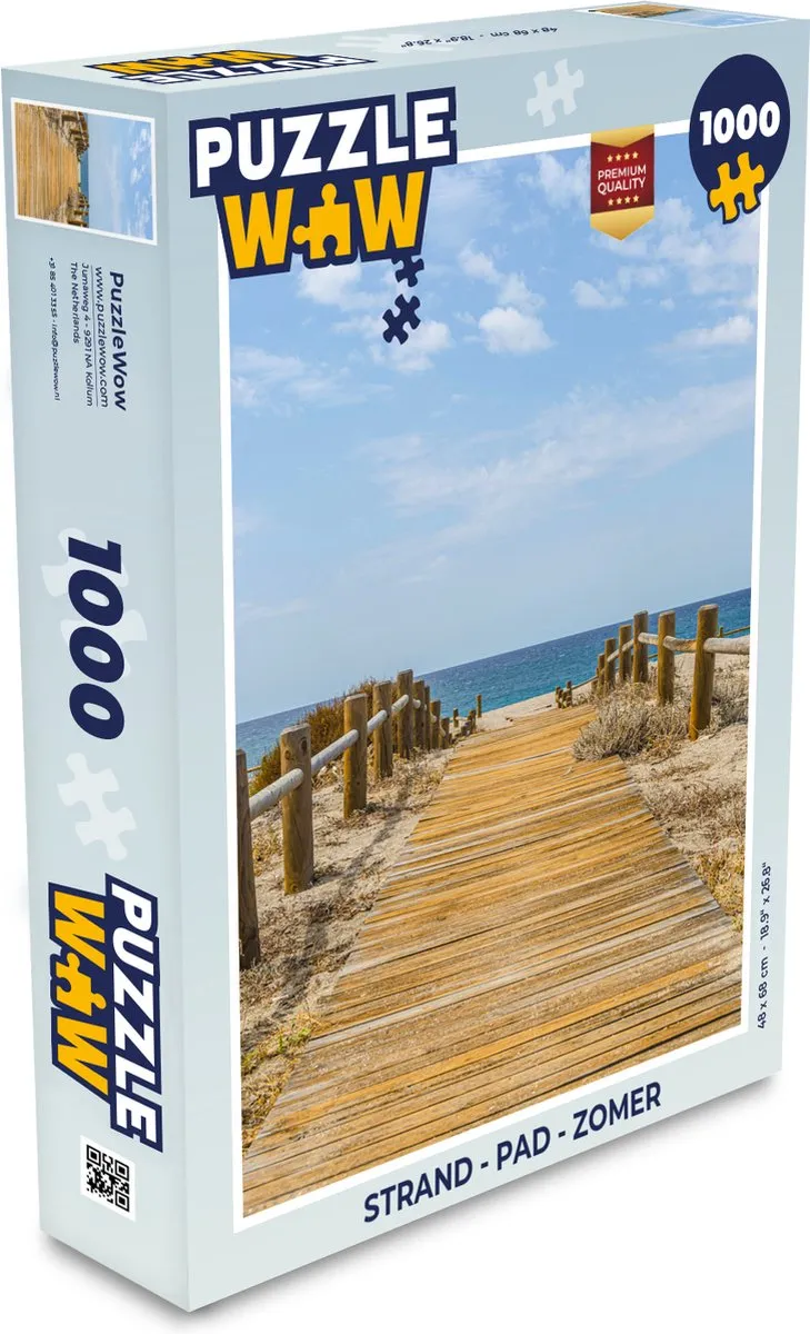 PuzzleWow Legpuzzel 1000 Stuks - Strand & Zomer Multicolor