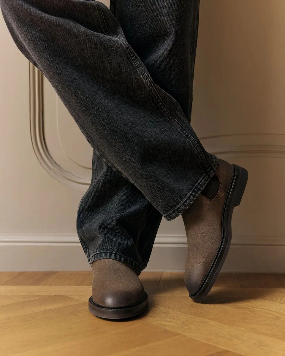VIA VAI Lewis Chelsea Boots Heren - Donkerbruin - 40 - afbeelding 5 van 6