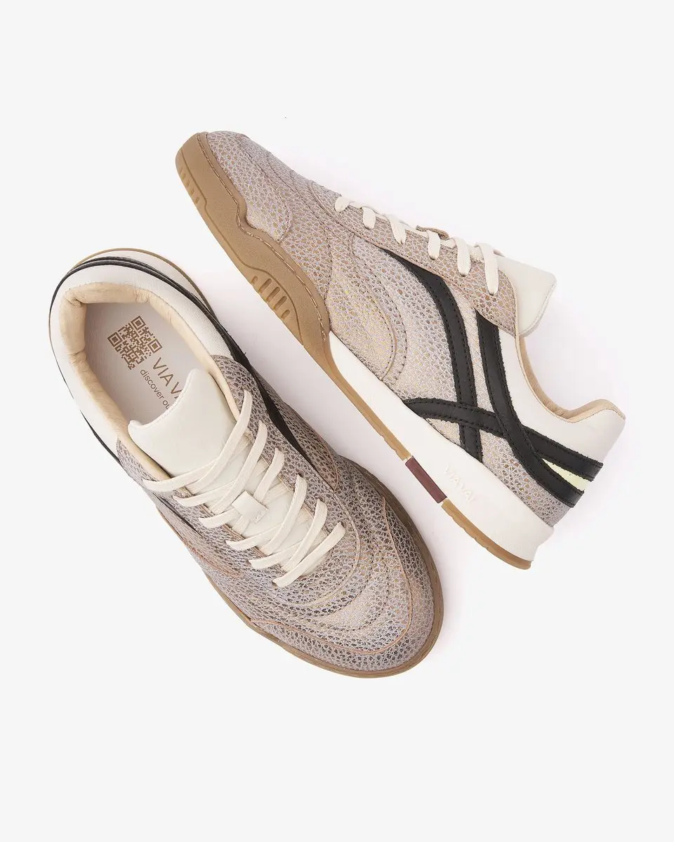 VIA VAI Kris Sky Sneakers Dames - Leer Metallic 39