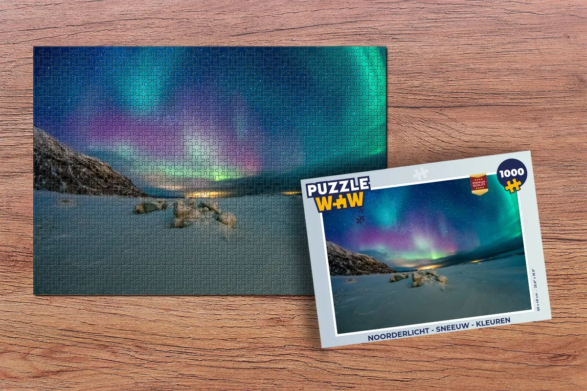 PuzzleWow Noorderlicht Legpuzzel 1000 Stuks - Multicolor