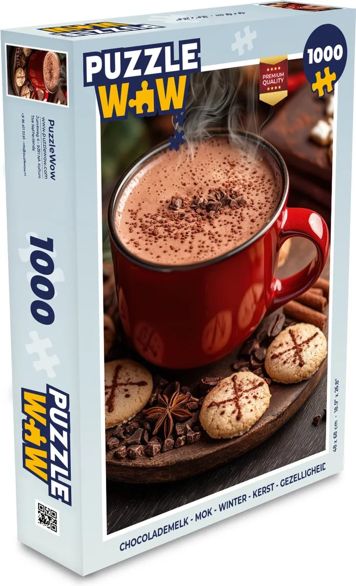 PuzzleWow Kerstmok Puzzel 1000 Stuks
