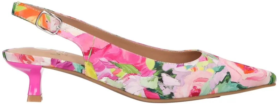 La Strada Slingback Flower Satijn
