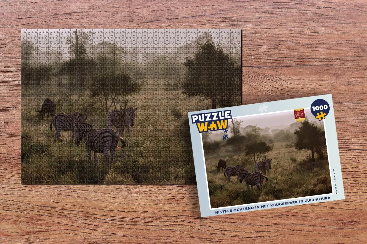 PuzzleWow Krugerpark Legpuzzel 1000 Stuks - Multicolor