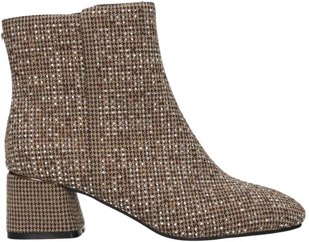 LA STRADA ENKELLAARZEN TAUPE 2323228 4025 BOOTIE TAUPE FABRIC+STONES maat 39
