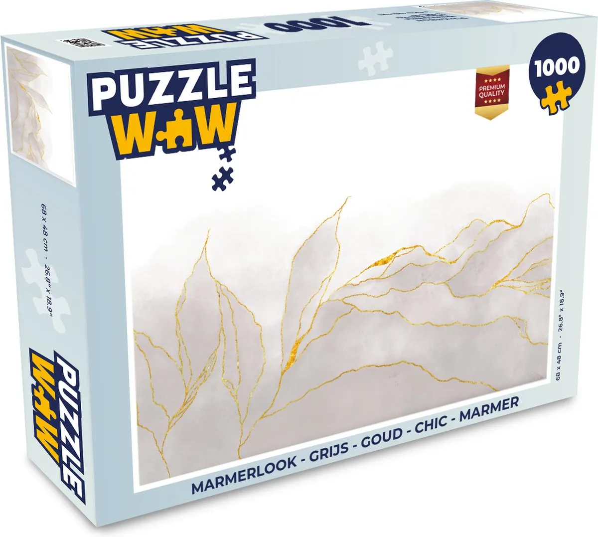 PuzzleWow Marmerlook Legpuzzel 1000 Stuks - Multicolor