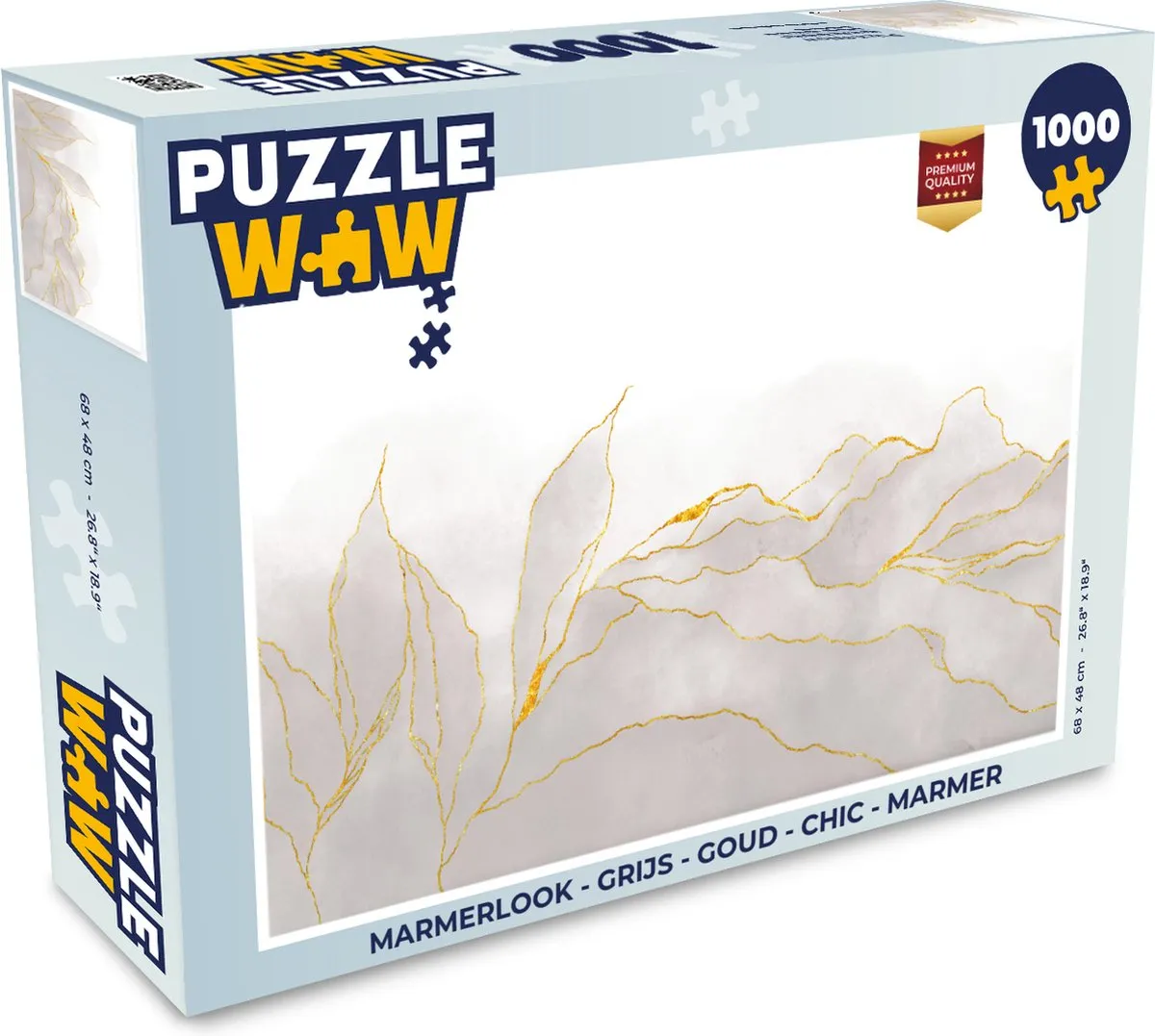 PuzzleWow Marmerlook Legpuzzel 1000 Stuks - Multicolor