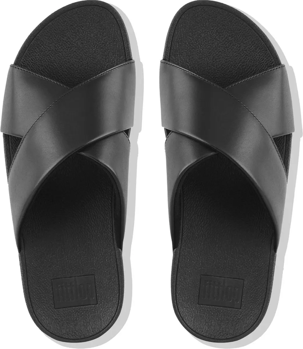FitFlop Lulu Cross Slide Sandalen - Zwart