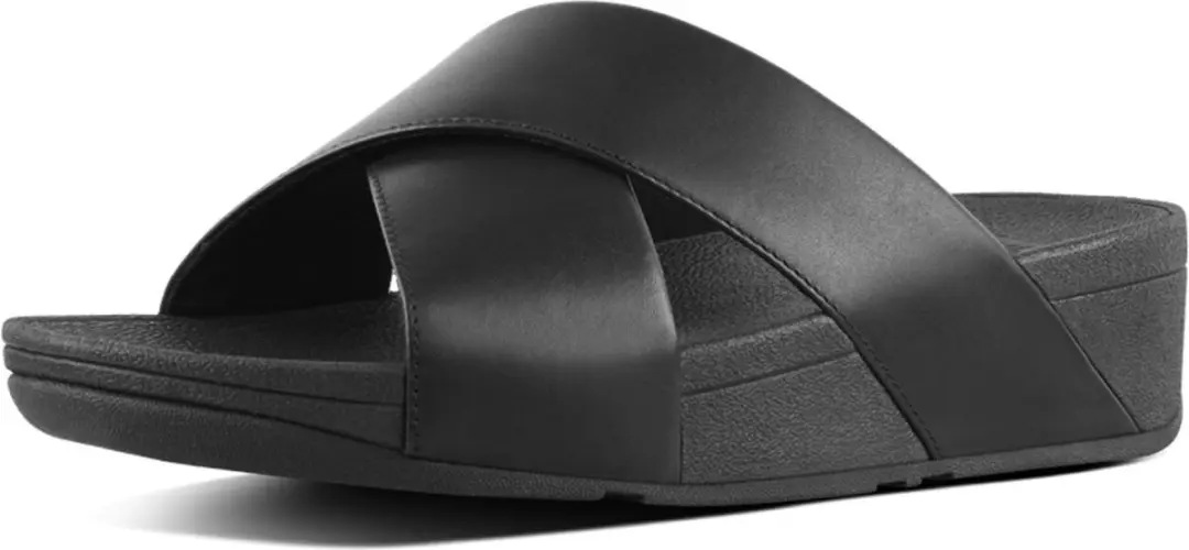 FitFlop Lulu Cross Slide Sandalen - Zwart