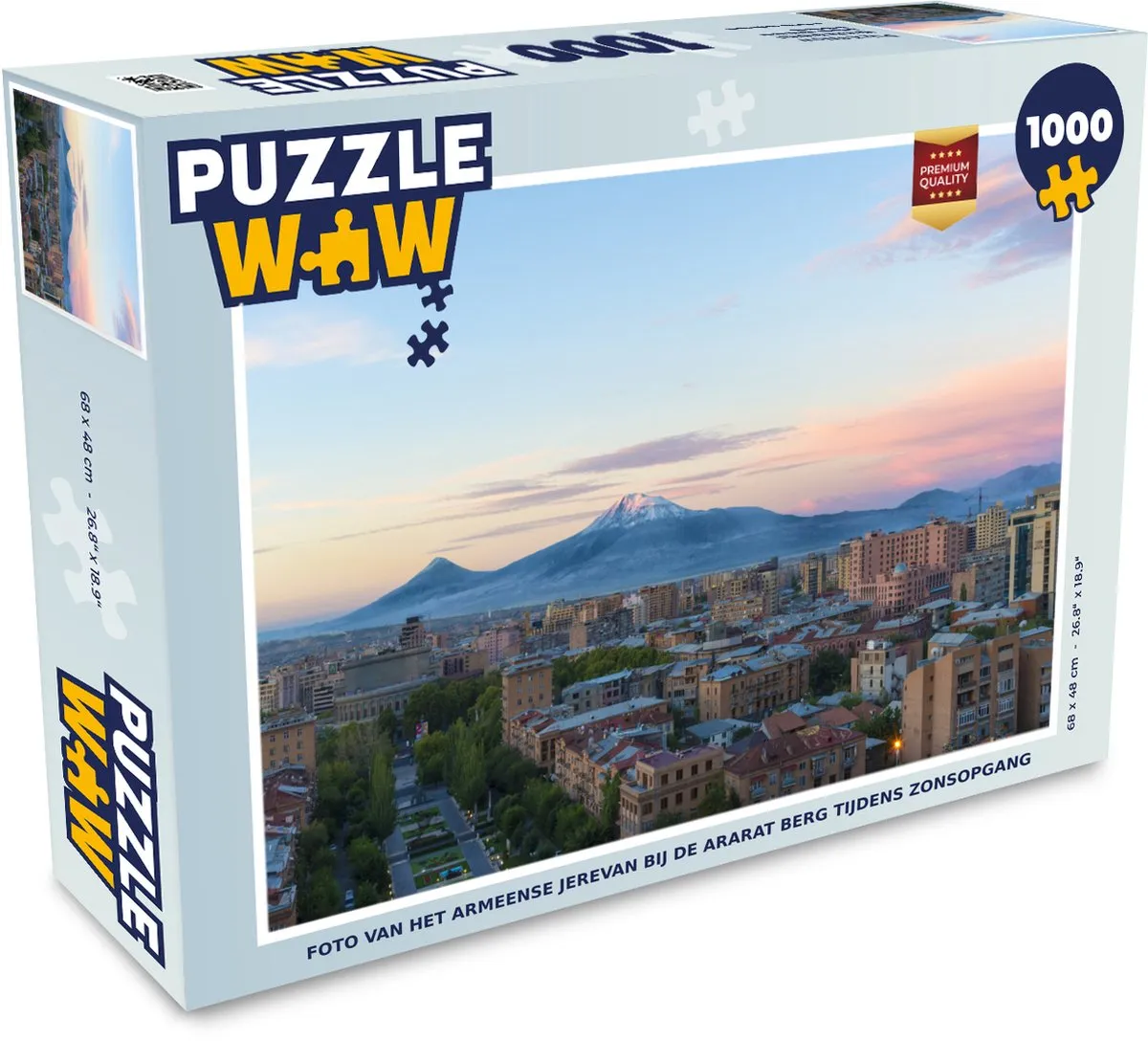 PuzzleWow Legpuzzel Jerevan Ararat Zonsopgang 1000 Stuks