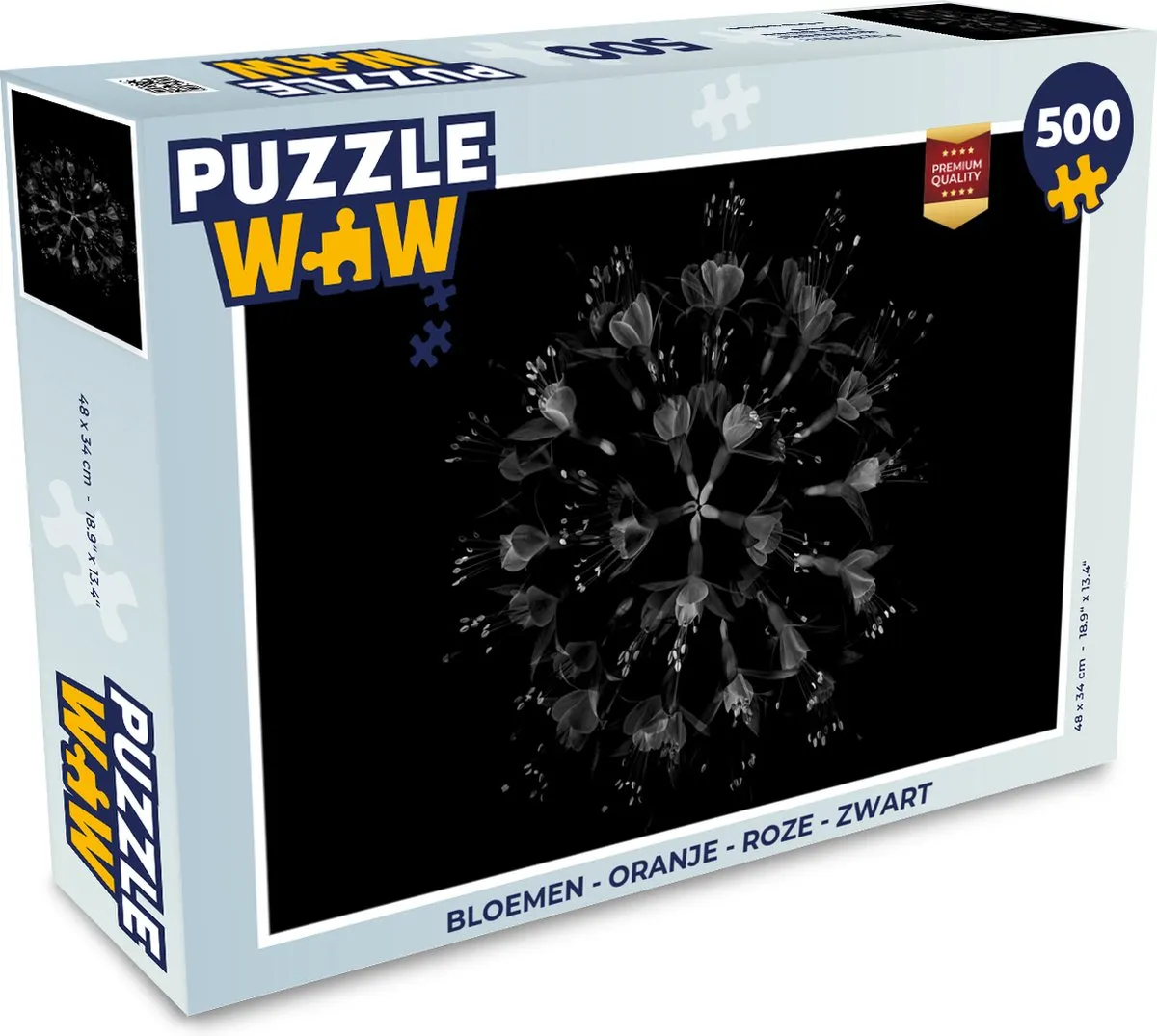 PuzzleWow Bloemen Legpuzzel 500 Stuks - Multicolor