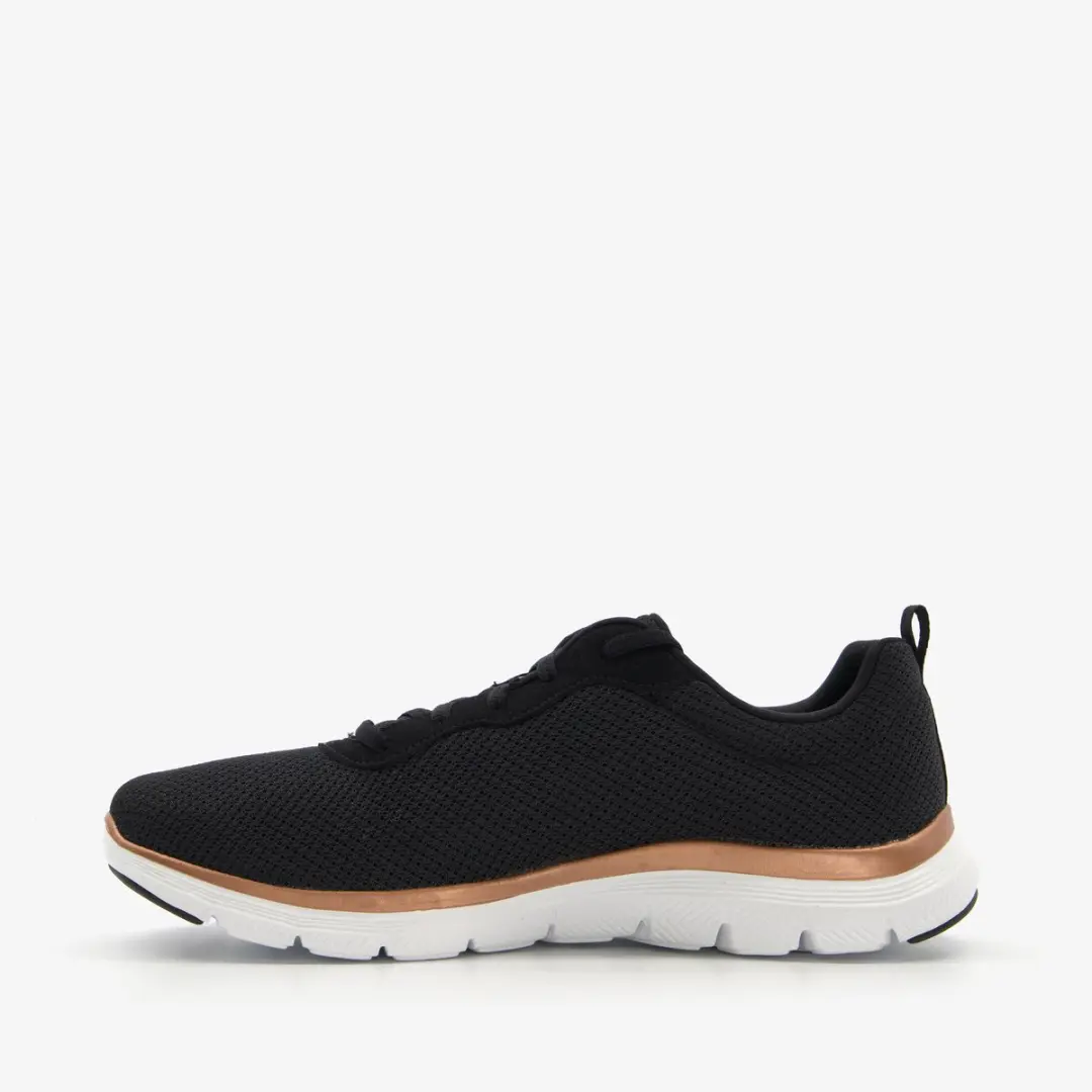 Skechers Flex Appeal 4.0 Brilliant V Dames Sneakers - 37 - Black/Rose Gold - afbeelding 6 van 6
