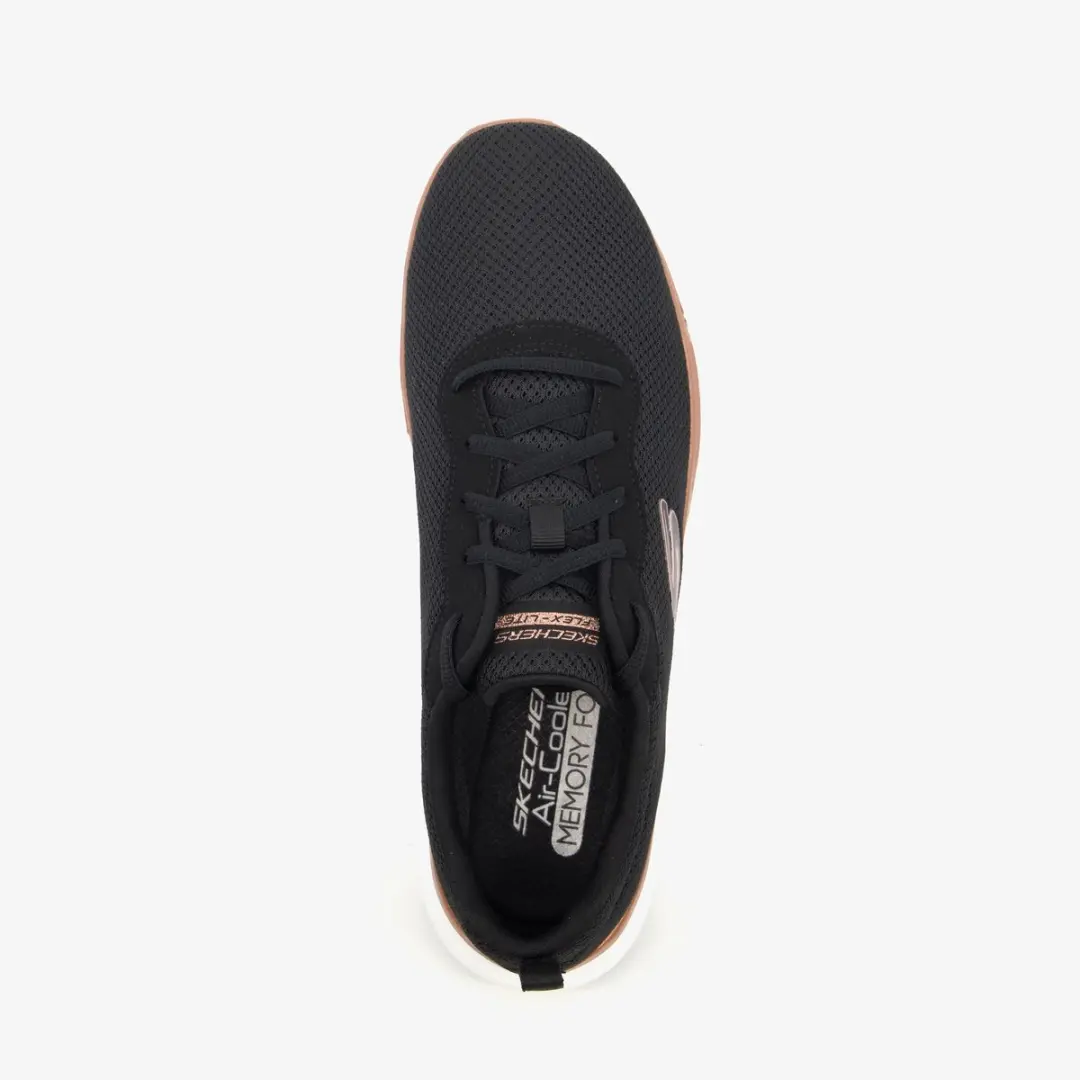 Skechers Flex Appeal 4.0 Brilliant V Dames Sneakers - 37 - Black/Rose Gold
