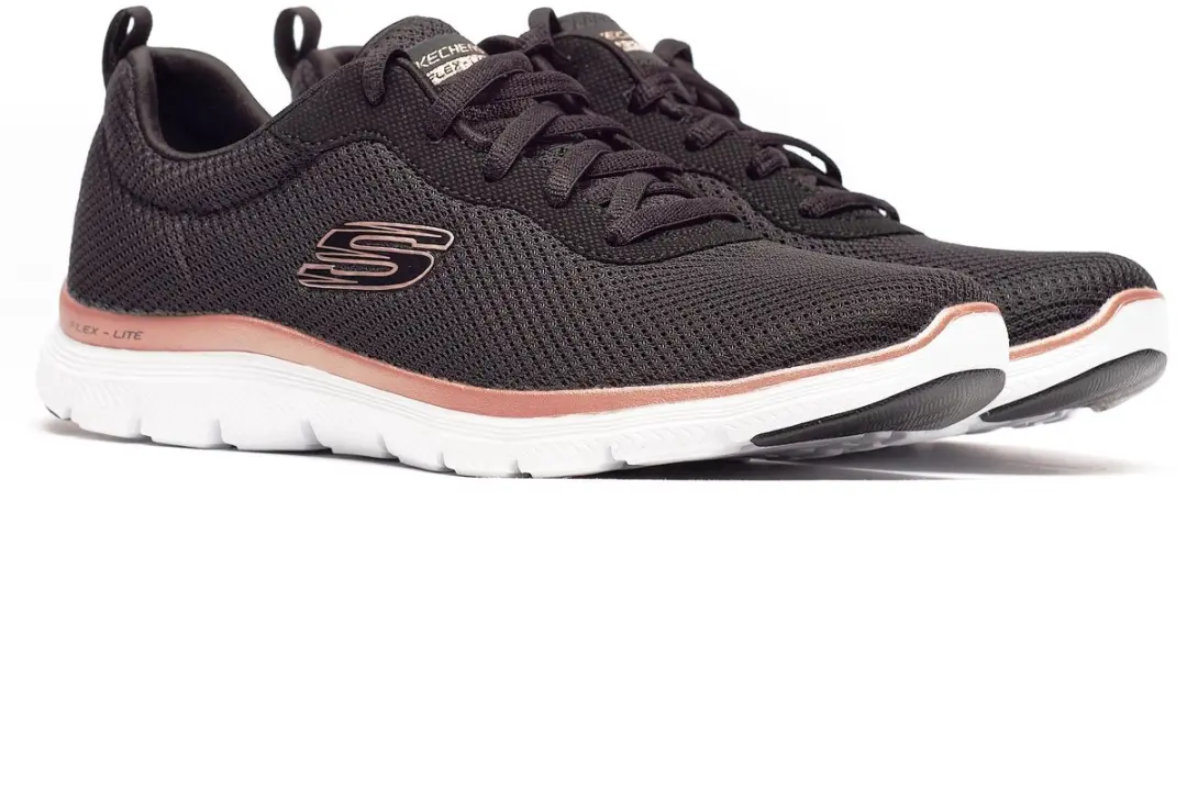 Skechers Flex Appeal 4.0 Brilliant V Dames Sneakers - 37 - Black/Rose Gold