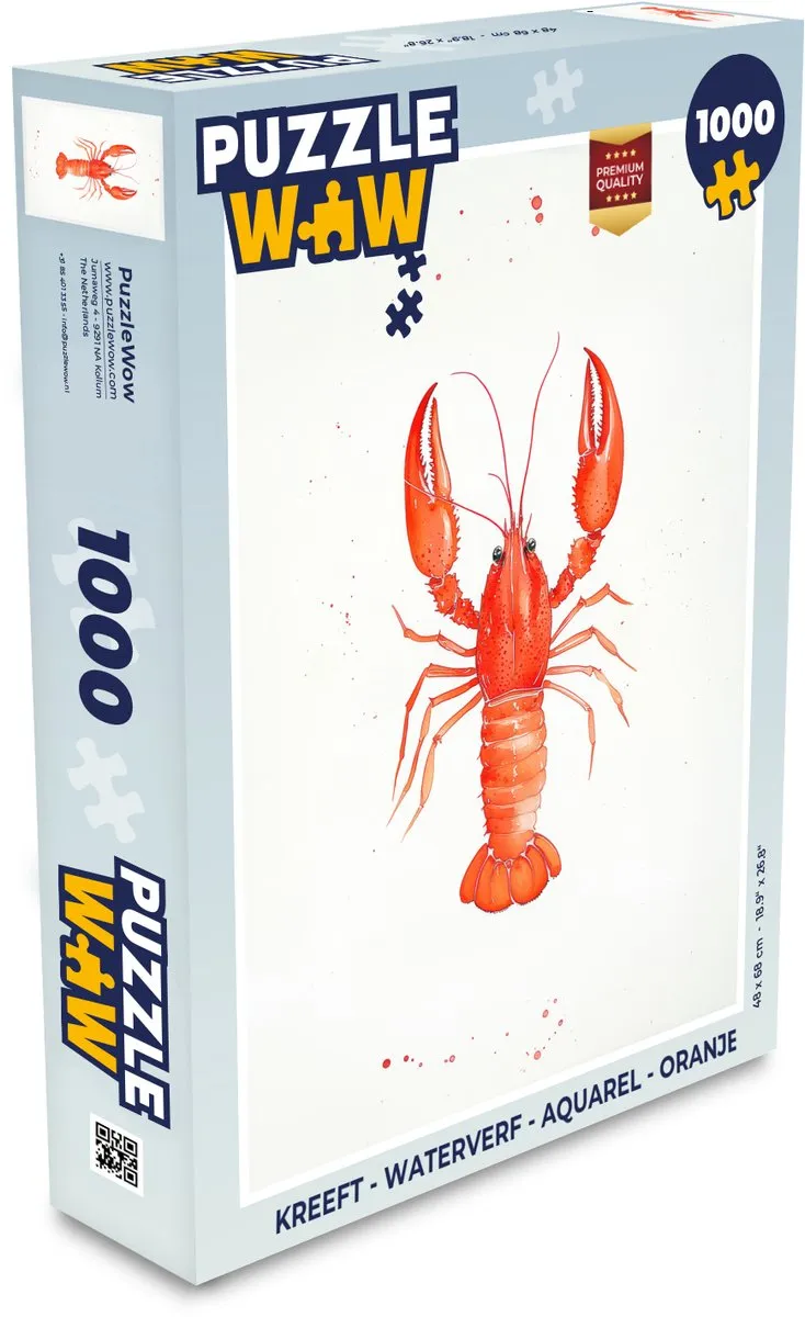 PuzzleWow Kreeft Waterverf Legpuzzel 1000 Stuks