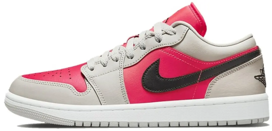 Nike Air Jordan 1 Low Sneakers - Grijs/Rood/Zwart - afbeelding 4 van 6