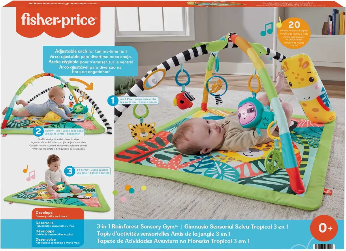 Fisher-Price Baby Gym 3-in-1 Jungle - 6 Speelelementen