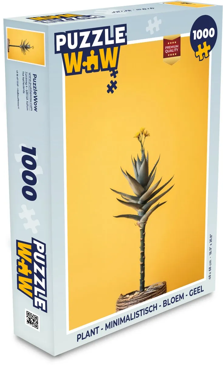 PuzzleWow Minimalistisch Bloem Legpuzzel 1000 Stuks