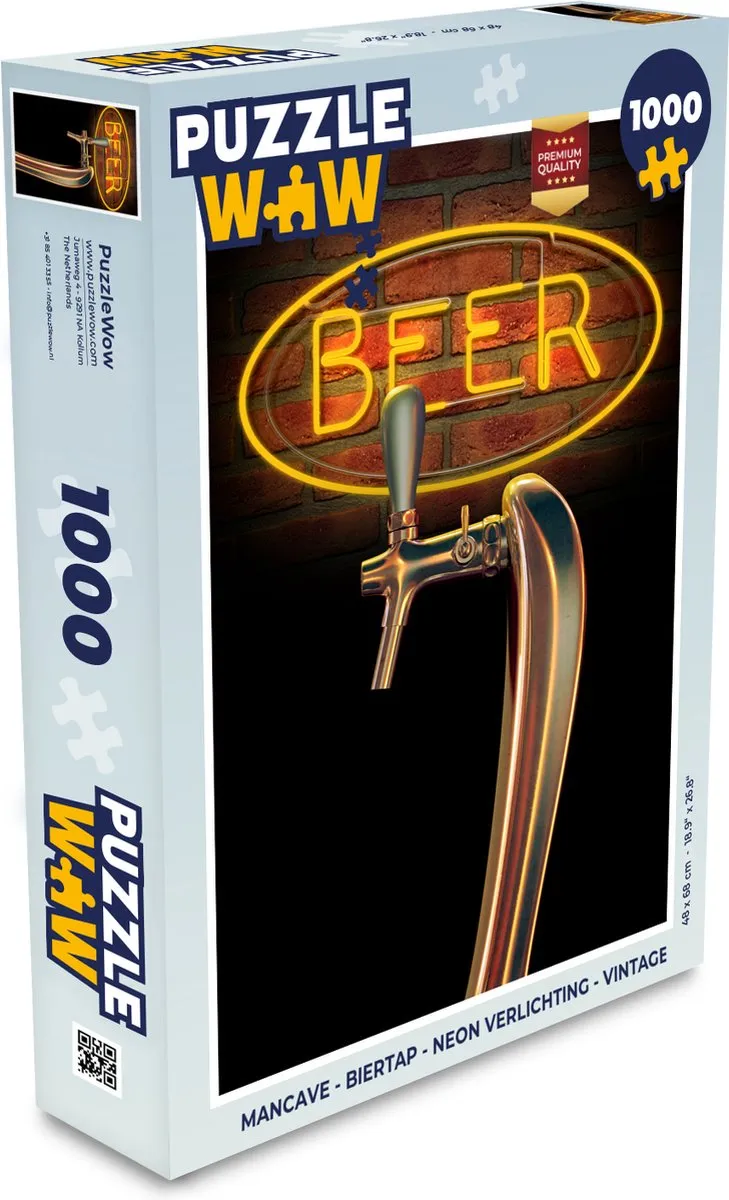PuzzleWow Mancave Legpuzzel 1000 Stuks