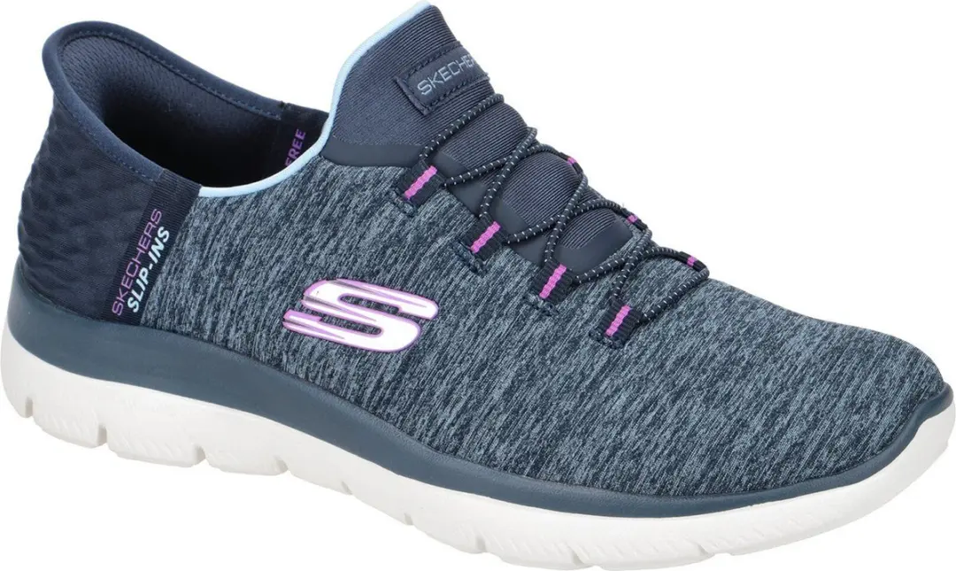 Skechers Slip-Ins Summits Dazzle Navy Sneakers - Blauw