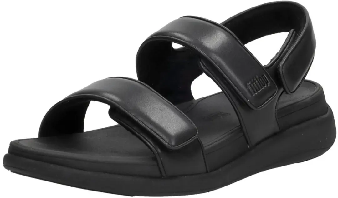 FitFlop F-Mode Go Adjustable Flatform Sandalen - Zwart