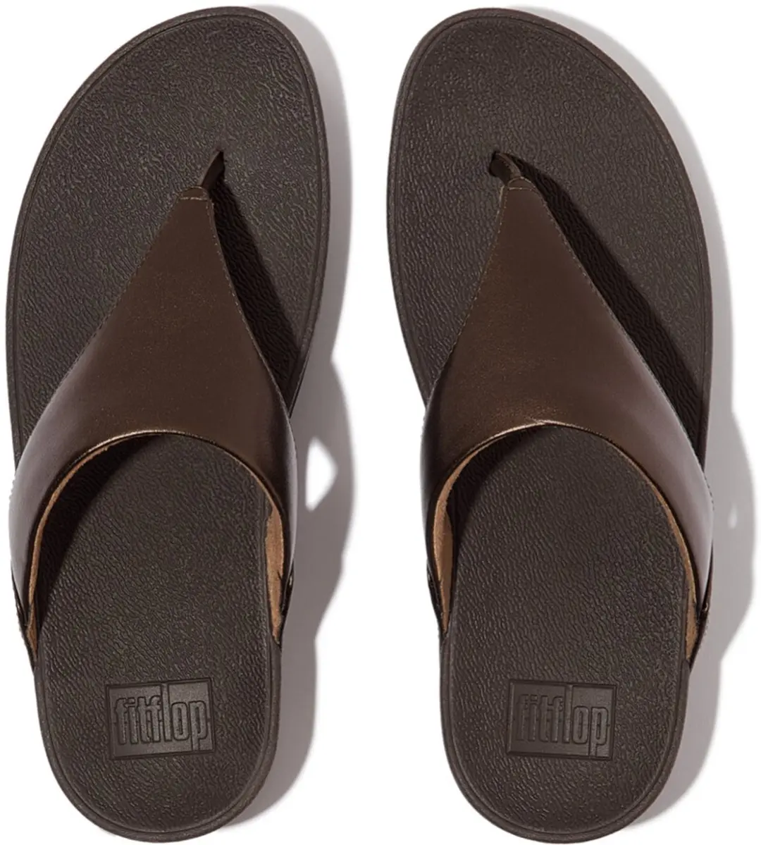 FitFlop Lulu Lederen Teenslipper BRUIN