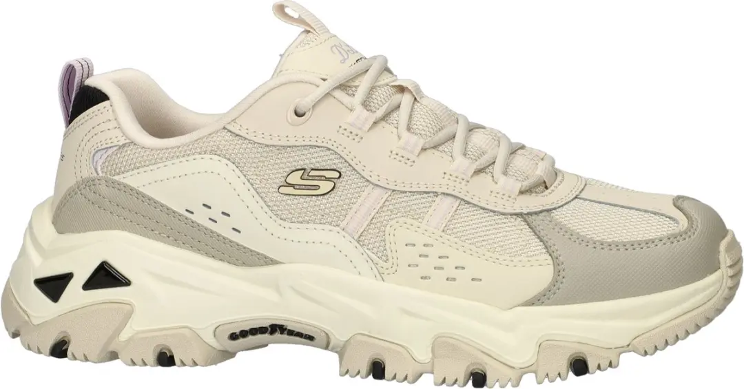 Skechers D'Lites Hiker Dames Sneaker 180128-NTMT - Wit - afbeelding 6 van 6