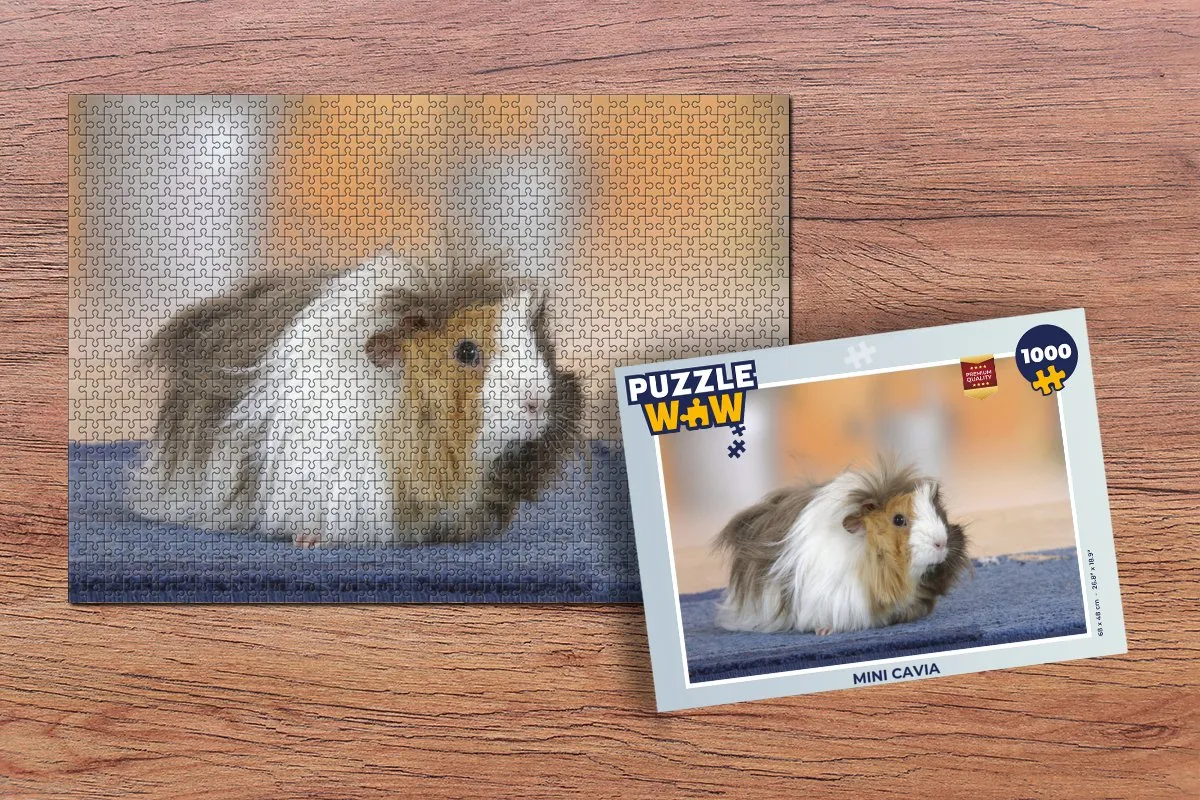 PuzzleWow Mini Cavia Legpuzzel 1000 Stuks - Multicolor
