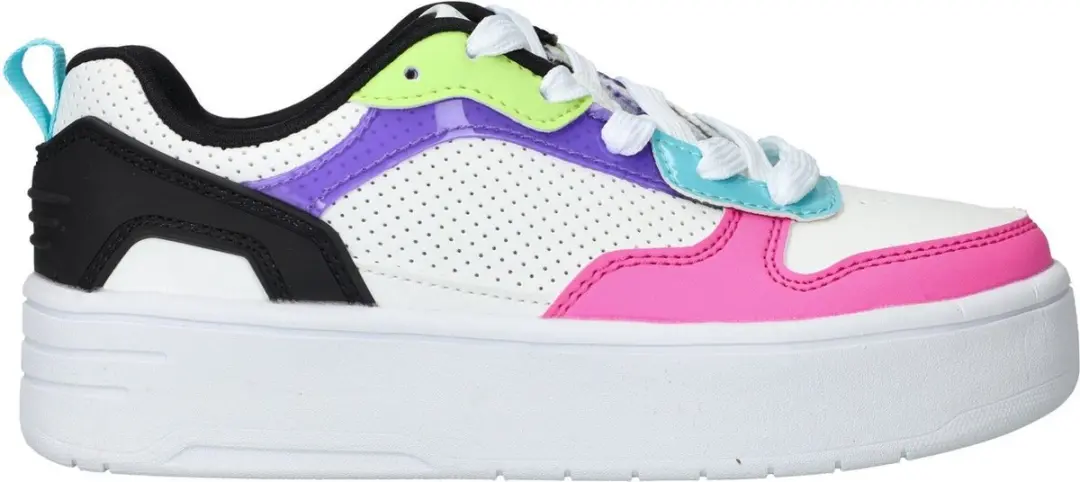 Skechers Court High - Classic Crush Unisex Sneakers - Wit/Zwart/Multicolour - afbeelding 3 van 6