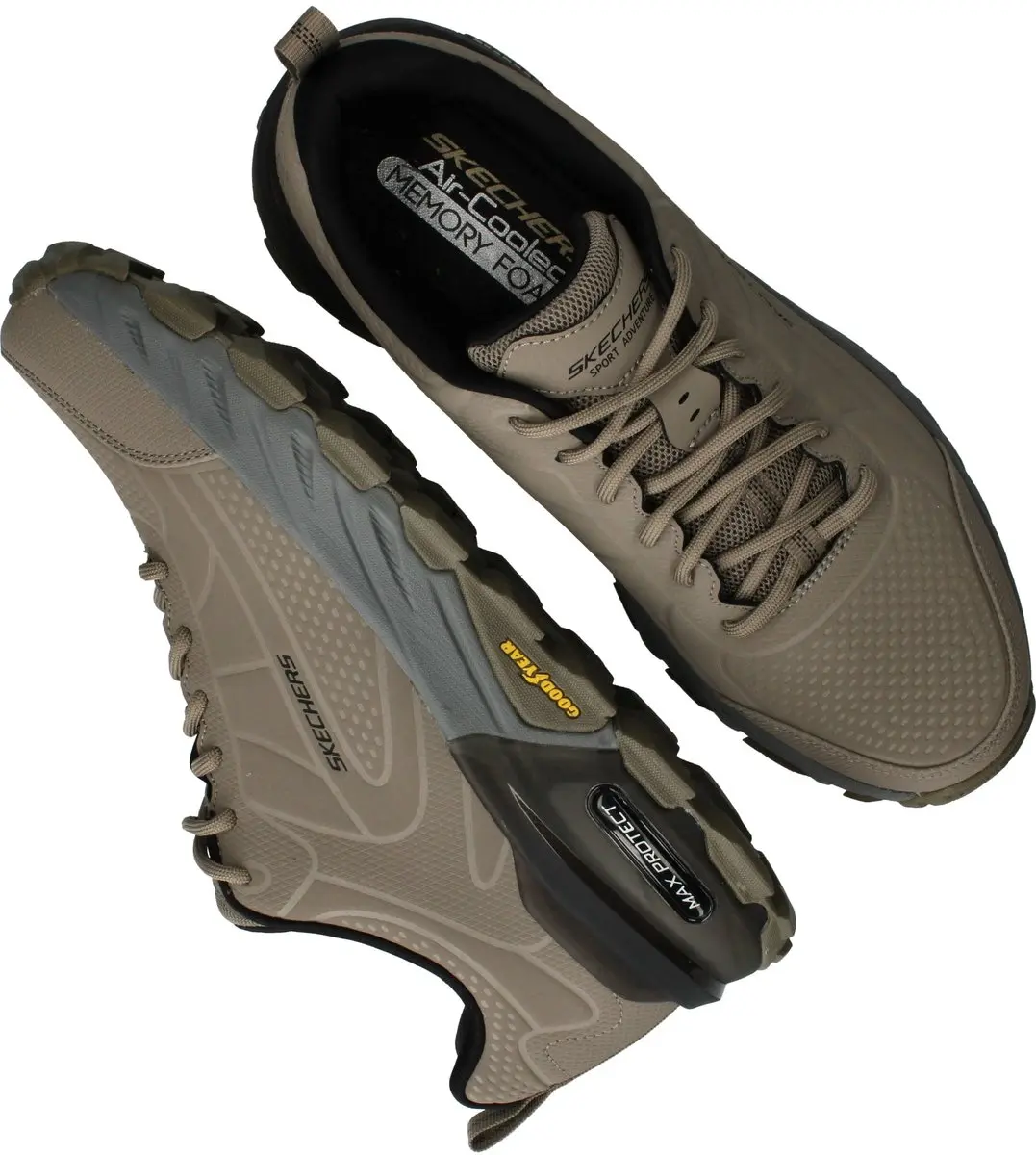 Skechers Max Protect Ironguard Heren Sneakers 302203 - Taupe - afbeelding 6 van 6