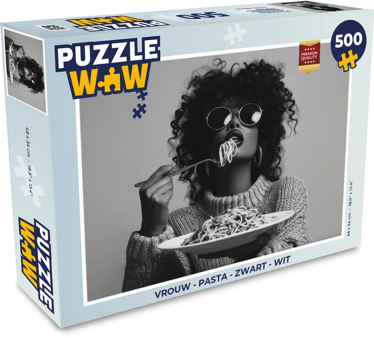 PuzzleWow Pasta Legpuzzel 500 Stuks