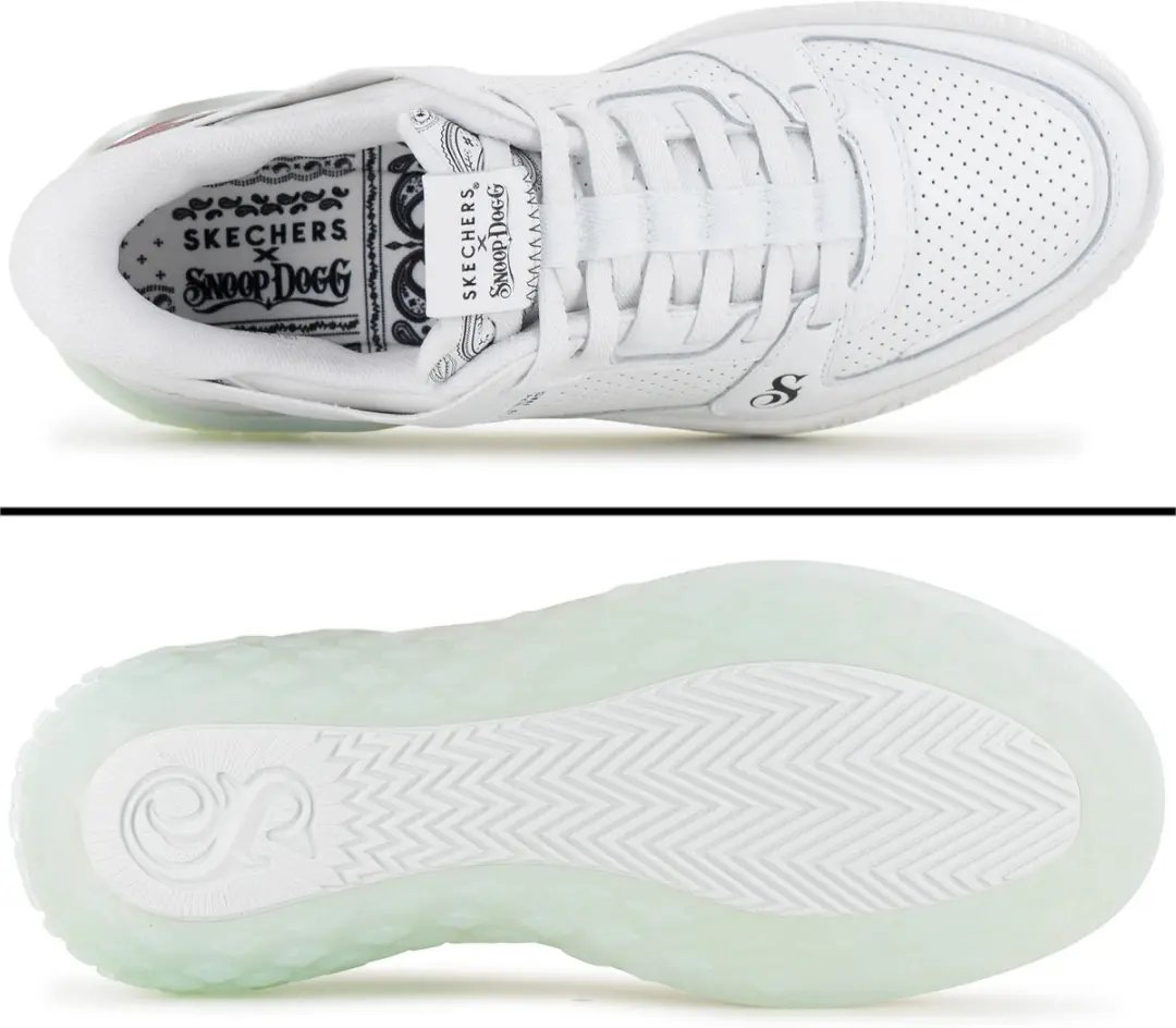 Skechers x Snoop Dogg Sizzle Slip-ins Sneakers 251170-WHT - Wit - afbeelding 6 van 6