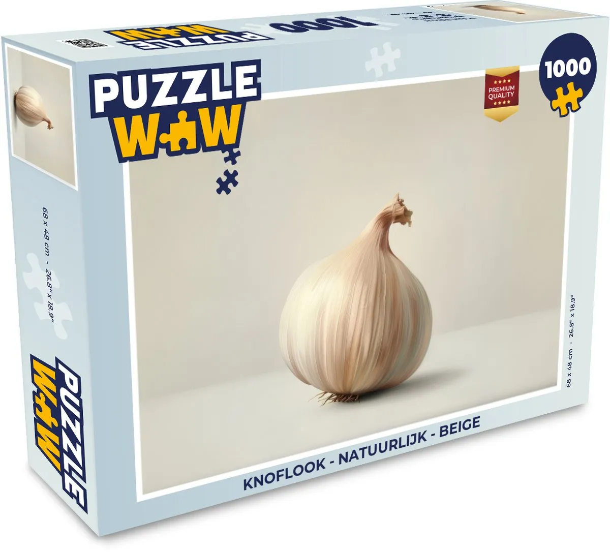 PuzzleWow Knoflook Legpuzzel 1000 Stuks - Beige