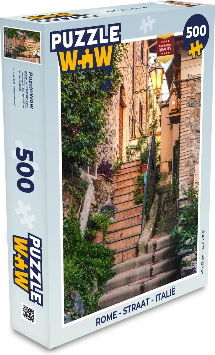 PuzzleWow Rome Straat Italië Legpuzzel 500 Stuks