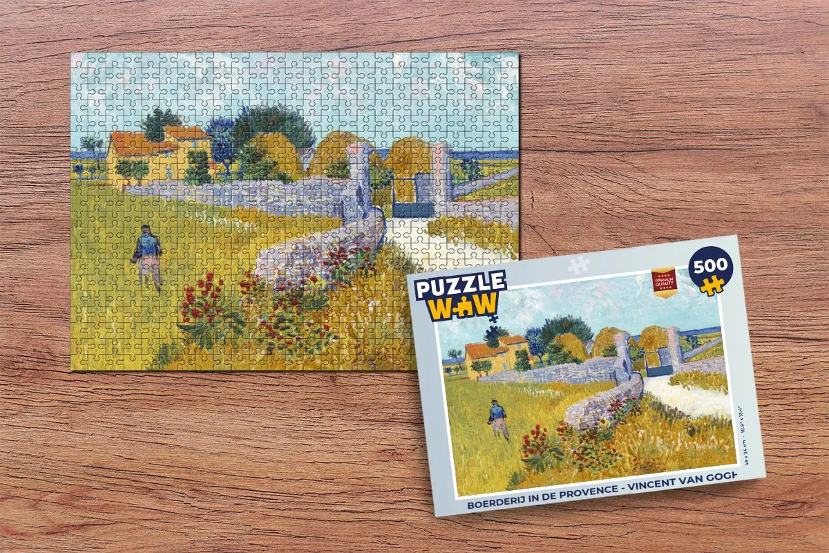 PuzzleWow Vincent van Gogh Boerderij in de Provence Legpuzzel 500 Stuks - Multicolor