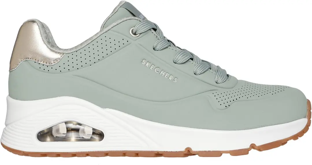 Skechers UNO Golden Air Dames Sneakers - Sage/Zilver