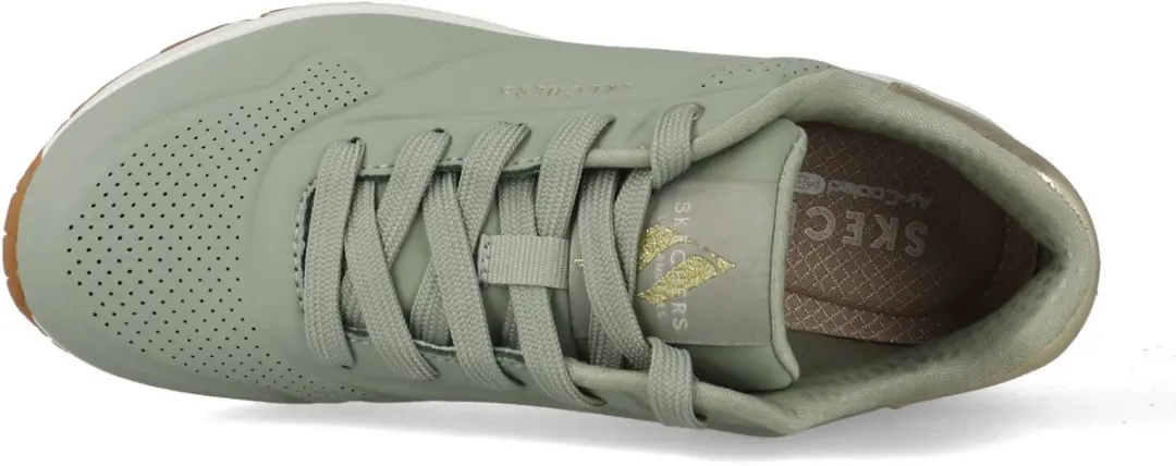Skechers UNO Golden Air Dames Sneakers - Sage/Zilver