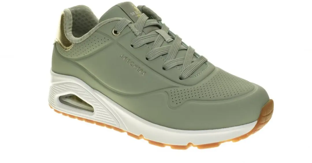 Skechers UNO Golden Air Dames Sneakers - Sage/Zilver