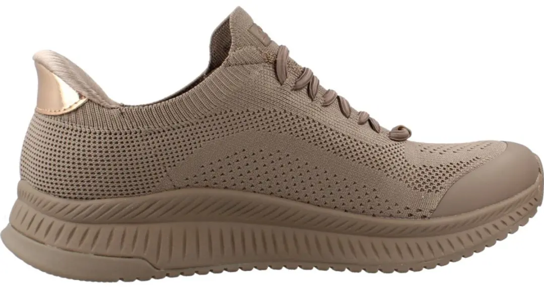 Skechers Dames BOBS Squad 4 Dire Step Slip Ins Sneakers Dark Taupe