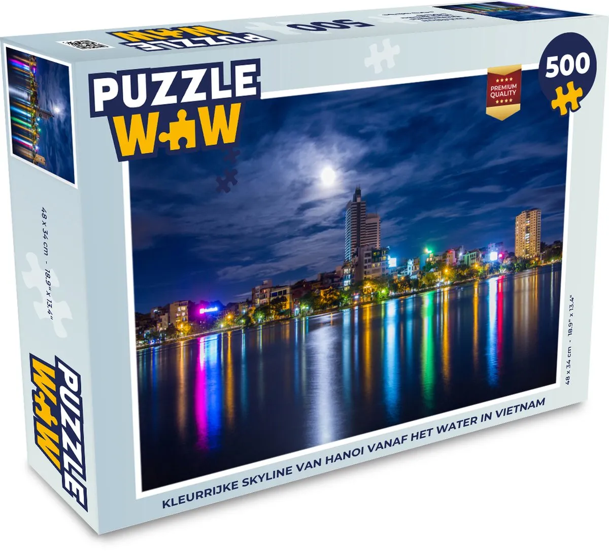 PuzzleWow Hanoi Skyline Legpuzzel 500 Stuks - Multicolor
