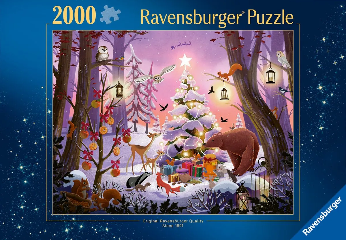 Ravensburger Kerst in het Bos Legpuzzel 2000 Stuks - Multicolor