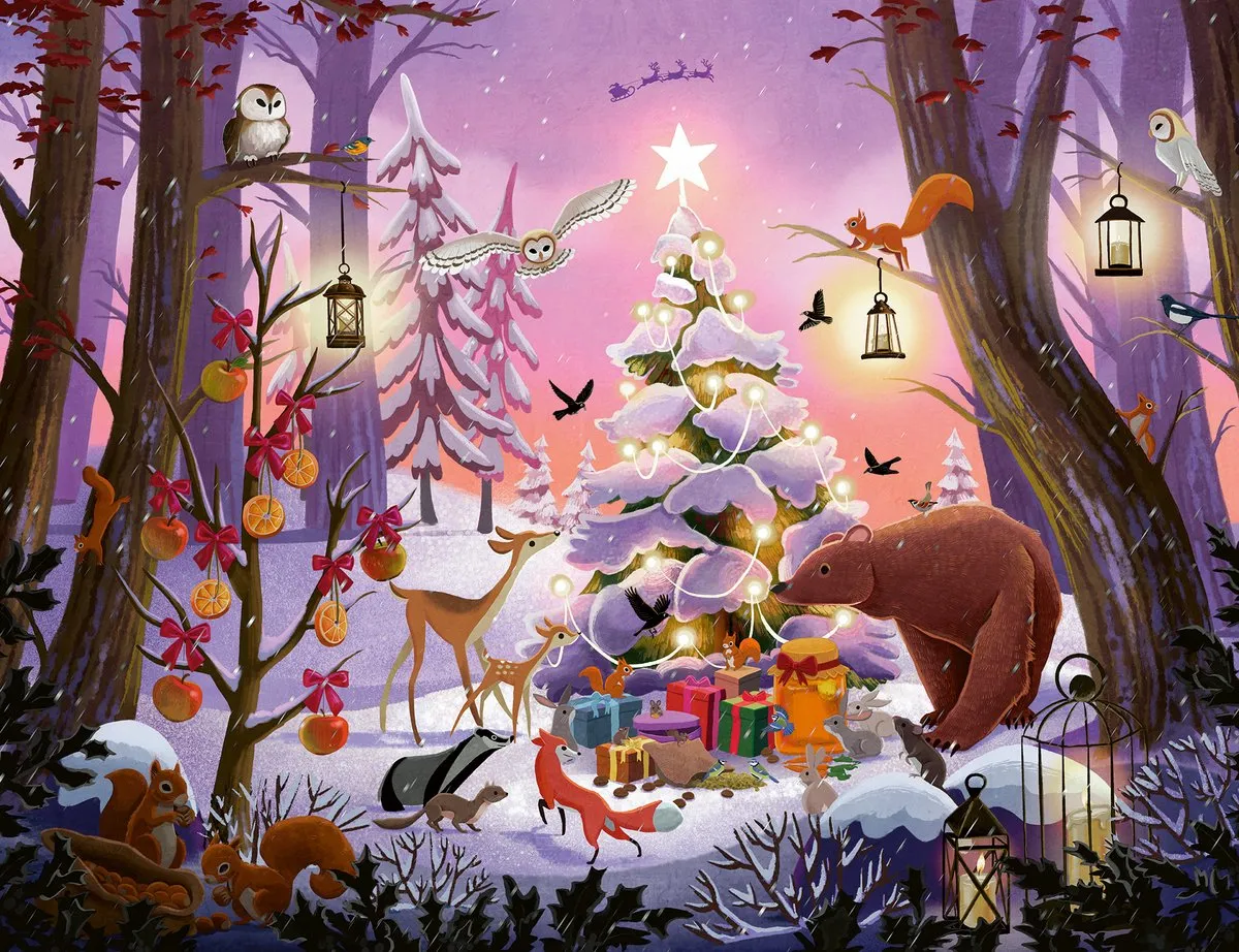 Ravensburger Kerst in het Bos Legpuzzel 2000 Stuks - Multicolor