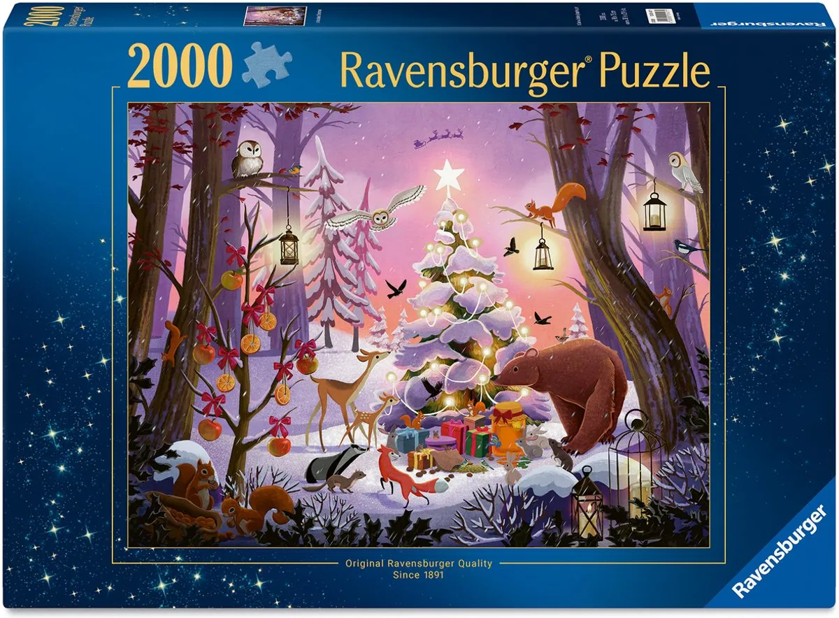 Ravensburger Kerst in het Bos Legpuzzel 2000 Stuks - Multicolor
