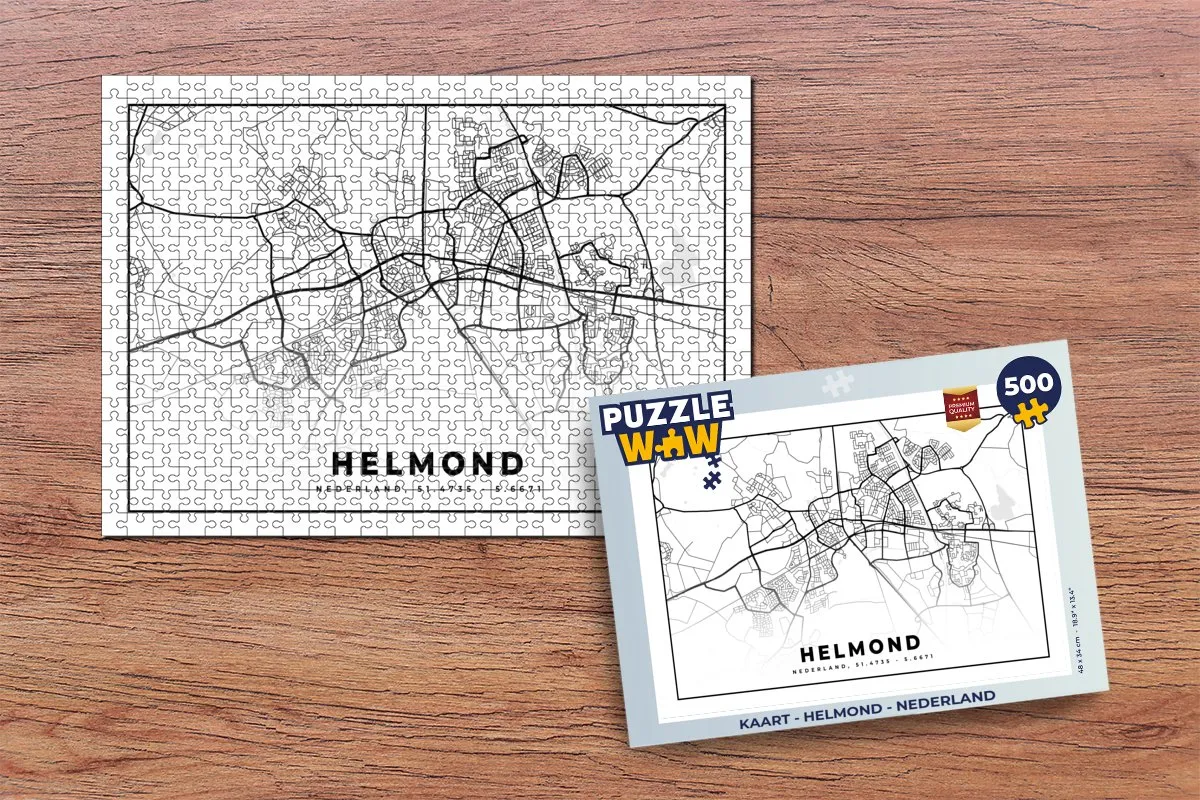 PuzzleWow Legpuzzel Helmond Nederland 500 Stuks - Multicolor