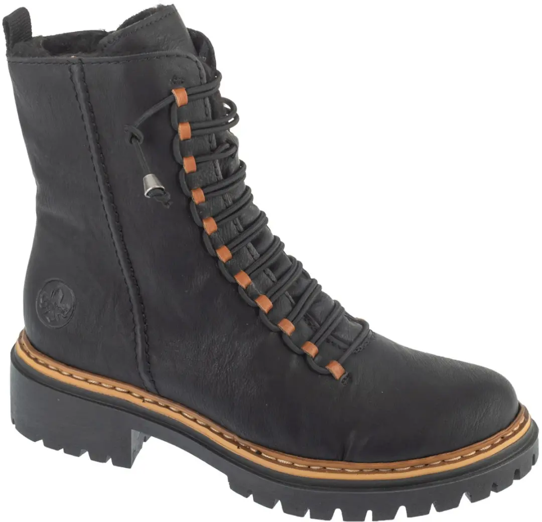 Rieker Dames Enkellaars 72653-00 - Zwart - afbeelding 2 van 6