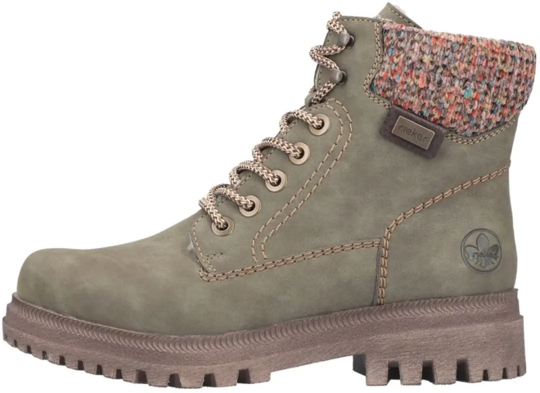 Rieker Y7621-54 Dames Enkellaarsjes - Groen - afbeelding 5 van 6
