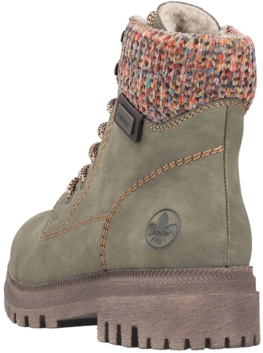 Rieker Y7621-54 Dames Enkellaarsjes - Groen - afbeelding 6 van 6