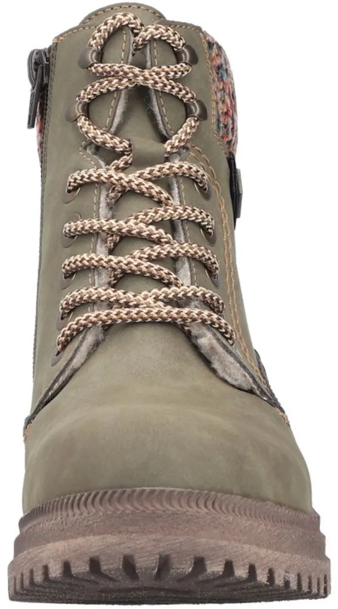 Rieker Y7621-54 Dames Enkellaarsjes - Groen - afbeelding 2 van 6