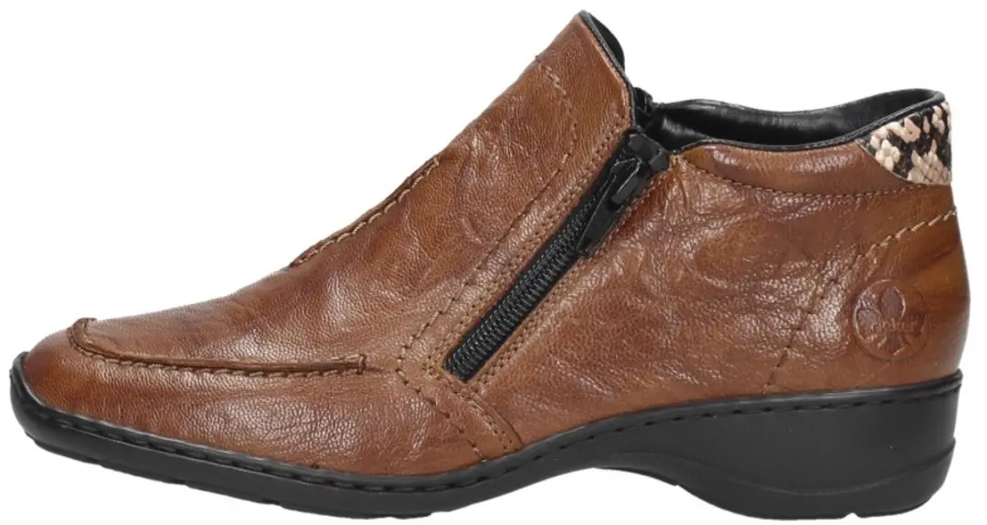 Rieker Enkellaarsjes Plat - cognac - Maat 38
