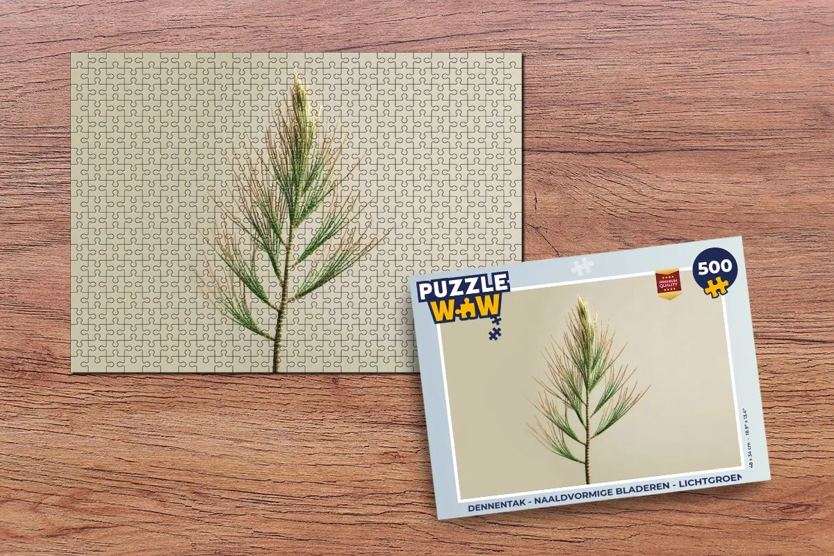 PuzzleWow Dennentak Legpuzzel 500 Stuks - Lichtgroen