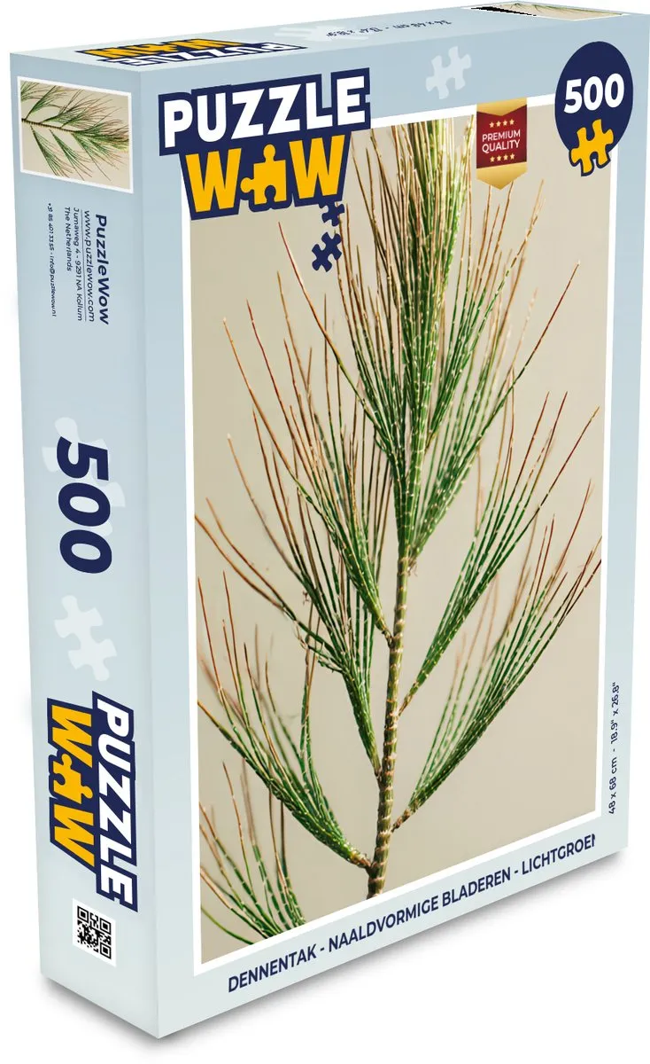 PuzzleWow Dennentak Legpuzzel 500 Stuks - Lichtgroen